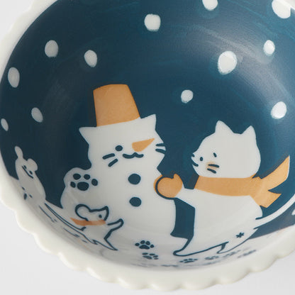 Pasta Bowl 14cm Snow cat Design - Image 2
