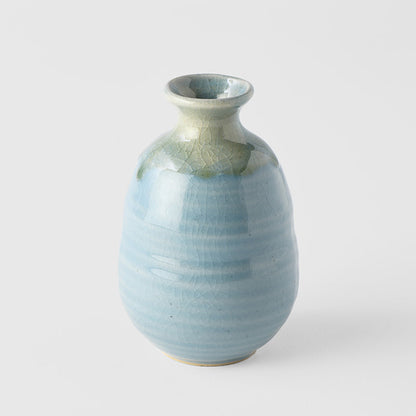 Sake Jug 280ml Crazed Blue Glaze - Image 4