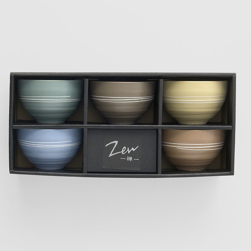 Bowl Set 5pcs 250ml Pastel Glazes - Image 2