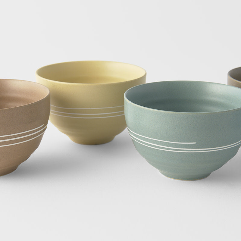 Bowl Set 5pcs 250ml Pastel Glazes - Image 3