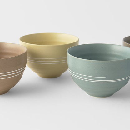 Bowl Set 5pcs 250ml Pastel Glazes - Image 3