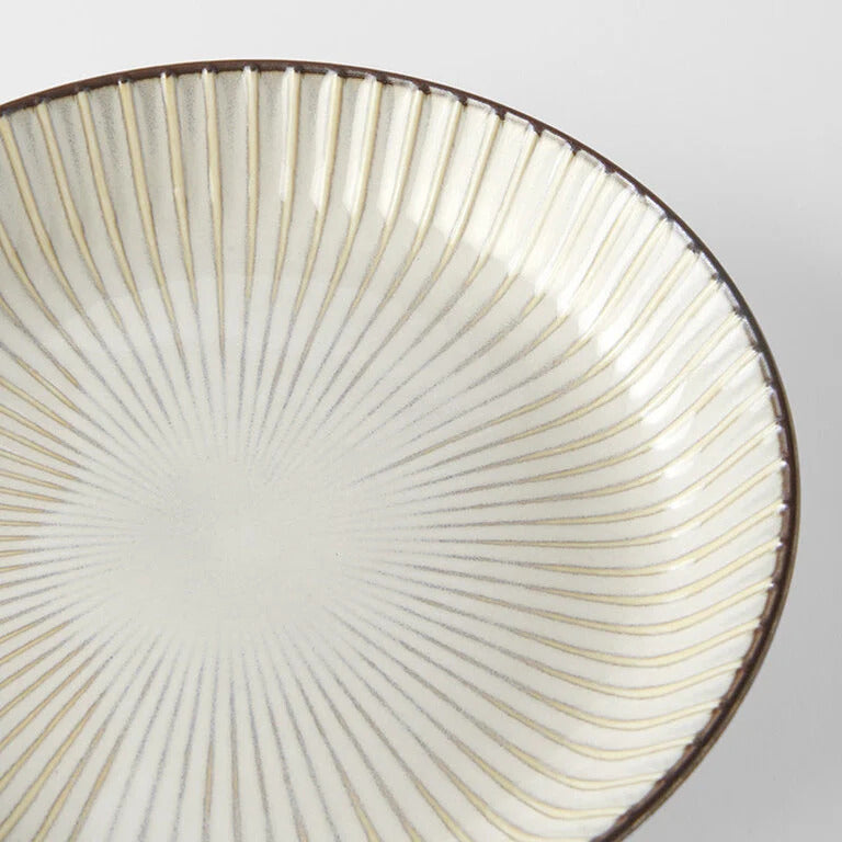 Plate High Rim 22.5cm White Sendan Glaze - Image 2