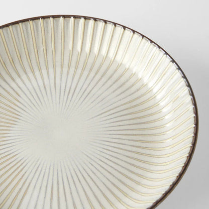 Plate High Rim 22.5cm White Sendan Glaze - Image 2