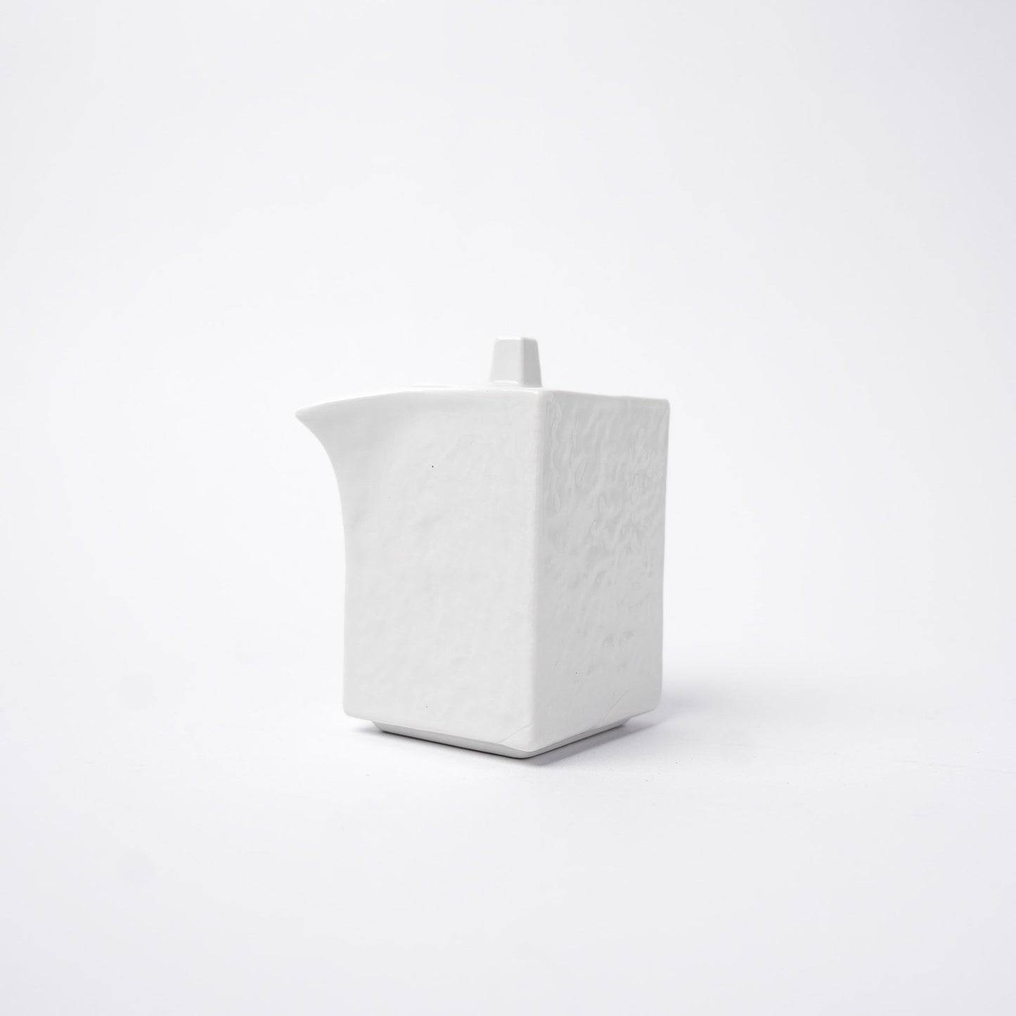 Soy Pot Squared 150ml Textured White Glaze - Image 4