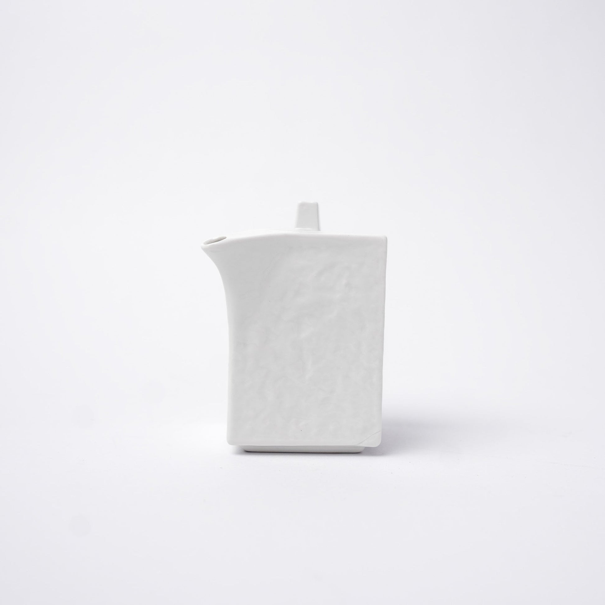 Soy Pot Squared 150ml Textured White Glaze - Image 5