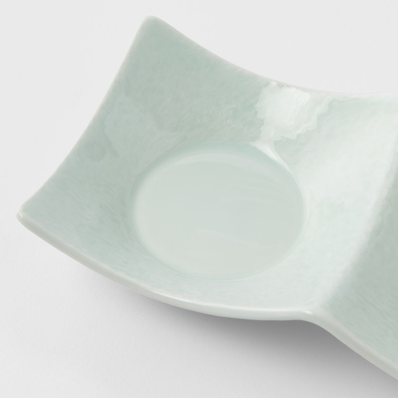 Two Section Sauce Dish Spearmint Glaze - Image 2