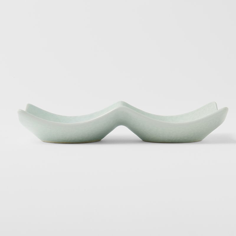 Two Section Sauce Dish Spearmint Glaze - Image 3