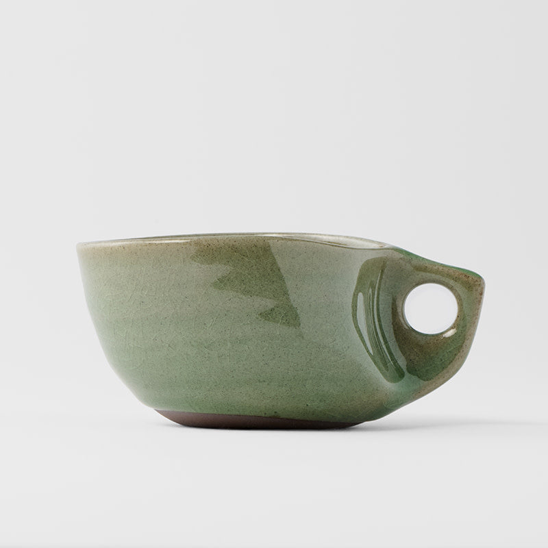 Cup 100ml Arc Green Glaze - Image 3