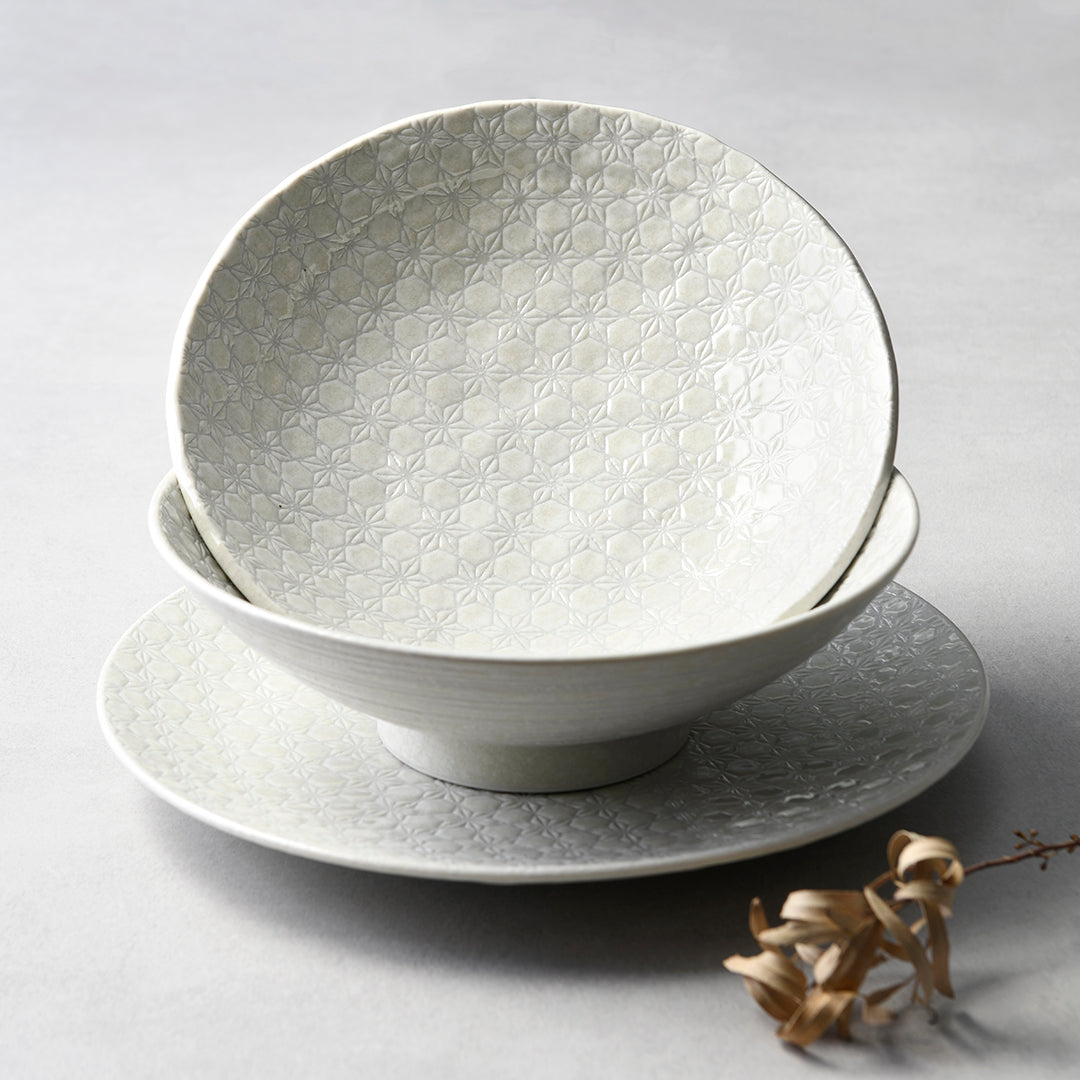 Tapas Bowl 13cm White Star Glaze - Image 4