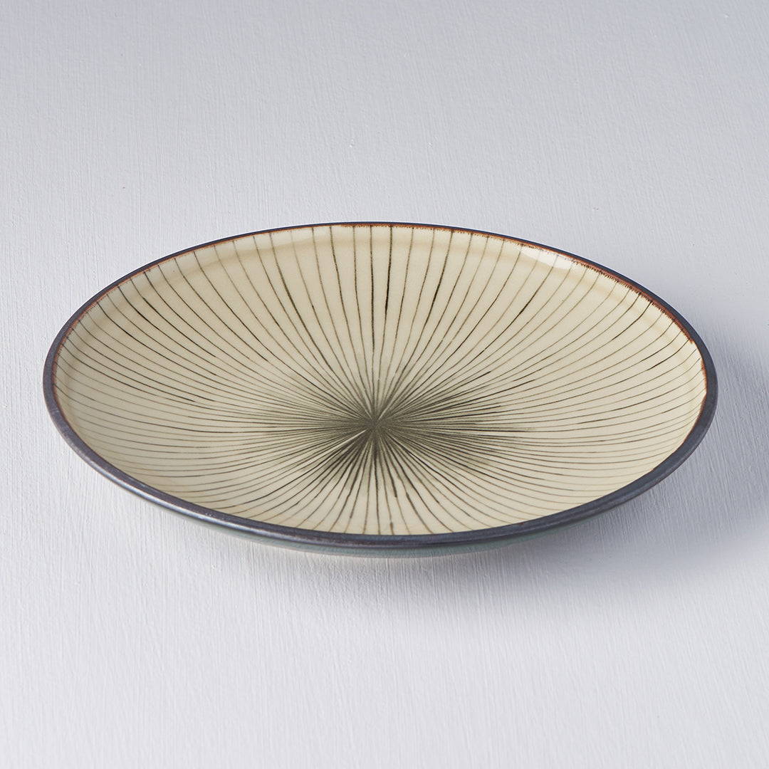 Side Plate 19cm Green Converging Line Glaze - Image 2