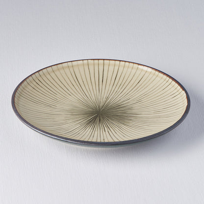 Side Plate 19cm Green Converging Line Glaze - Image 2