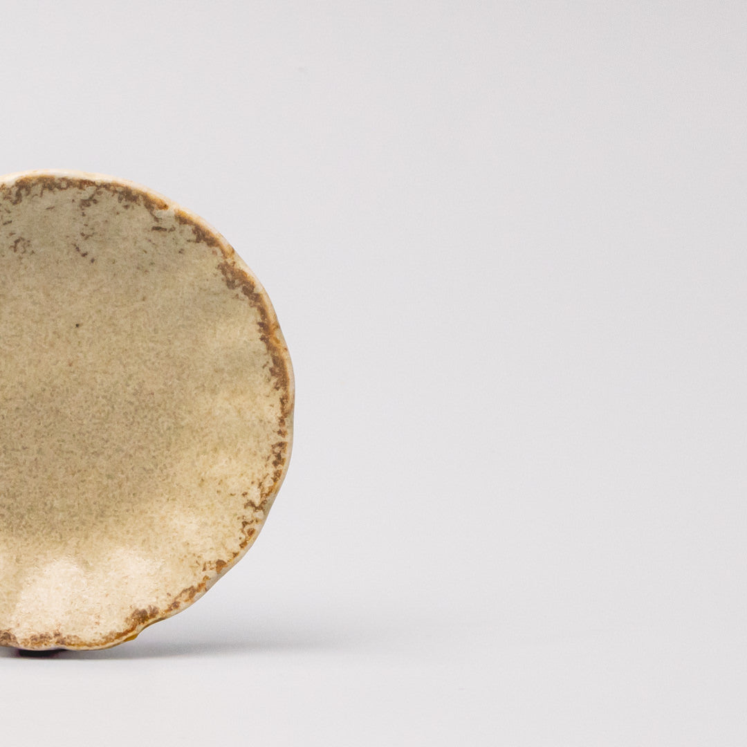Sauce Dish 8cm Scallop Sand Fade Glaze - Image 2