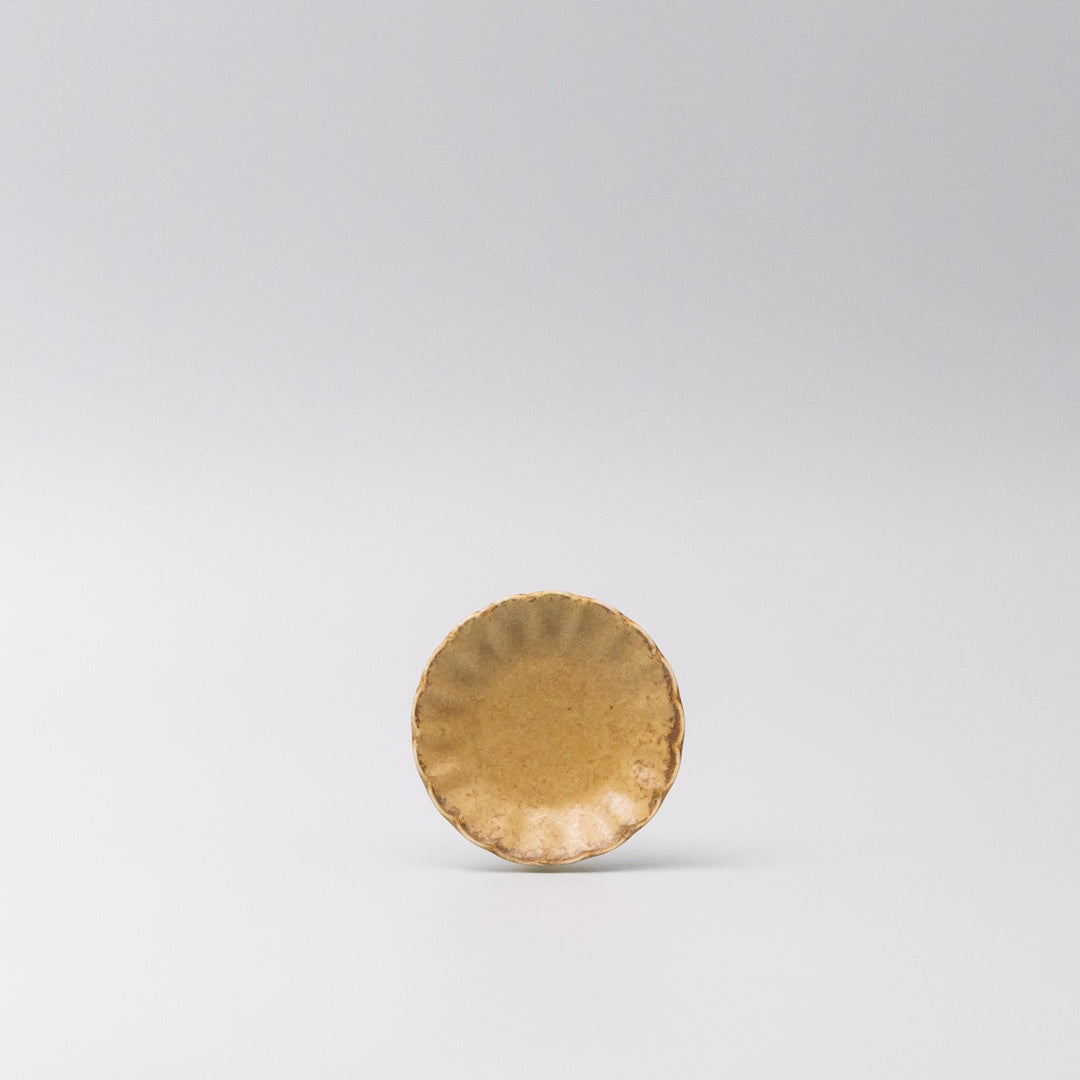 Sauce Dish 8cm Scallop Ochre Fade Glaze - Image 4