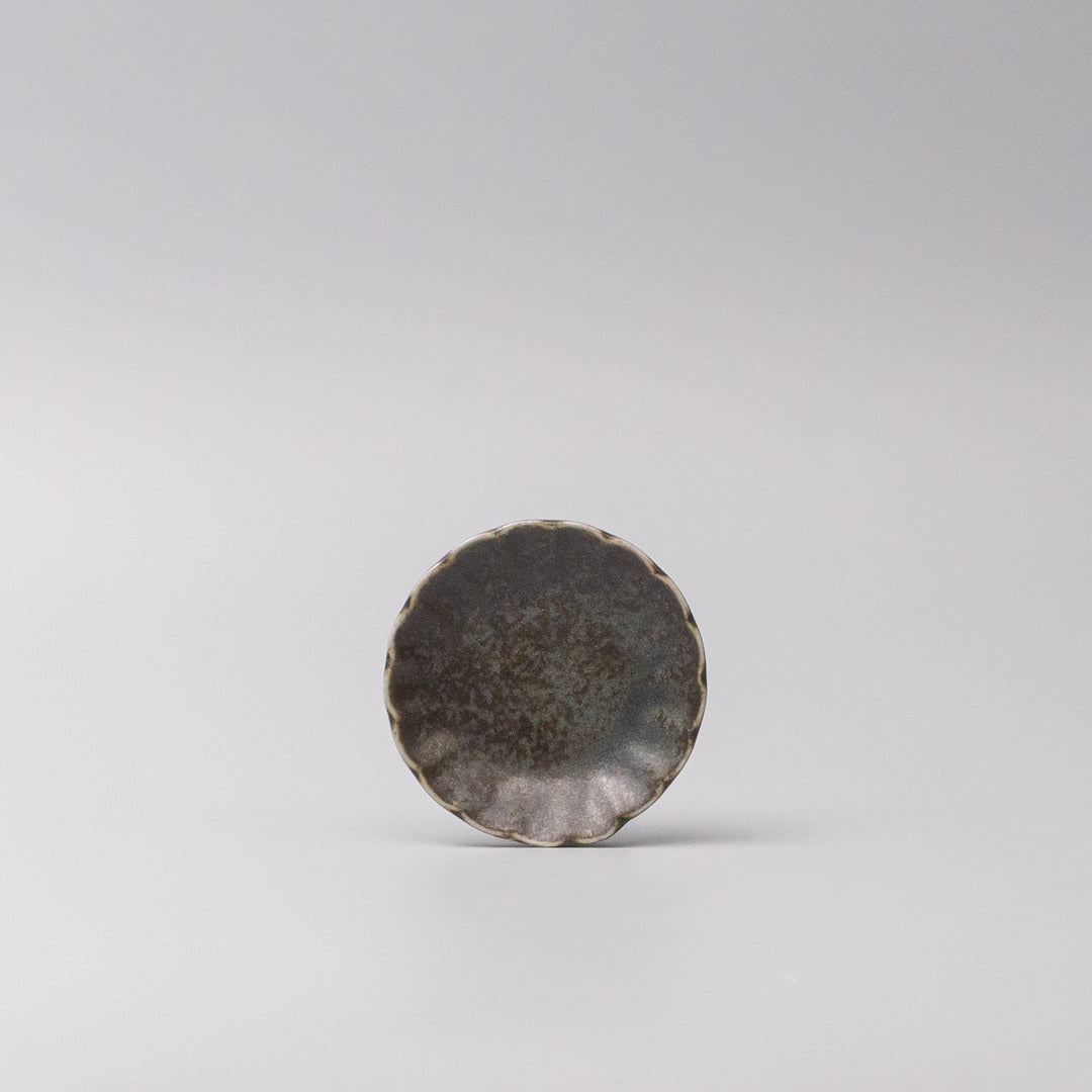Sauce Dish 8cm Scallop Indigo Fade Glaze - Image 3