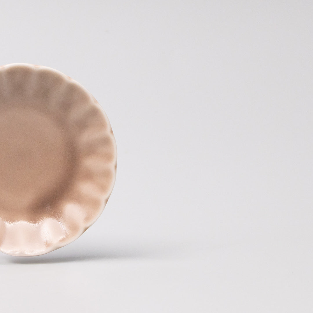 Sauce Dish 8cm Scallop Blush Gloss Glaze - Image 2