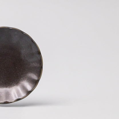 Sauce Dish 8cm Scallop Black Glaze - Image 2