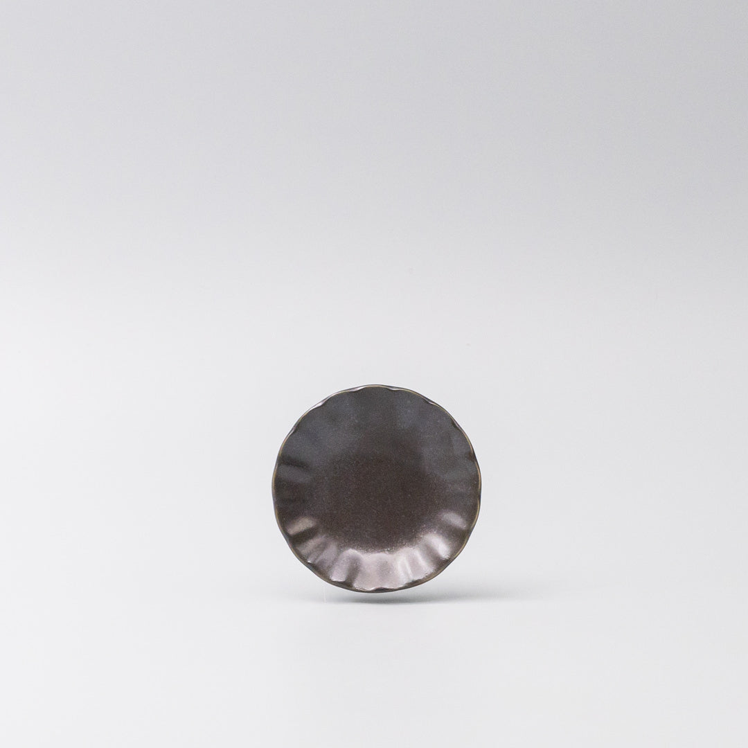 Sauce Dish 8cm Scallop Black Glaze - Image 4