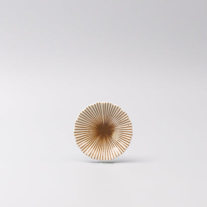 Sauce Dish 8cm Radiant Line Toffee Stripe Glaze - Image 4