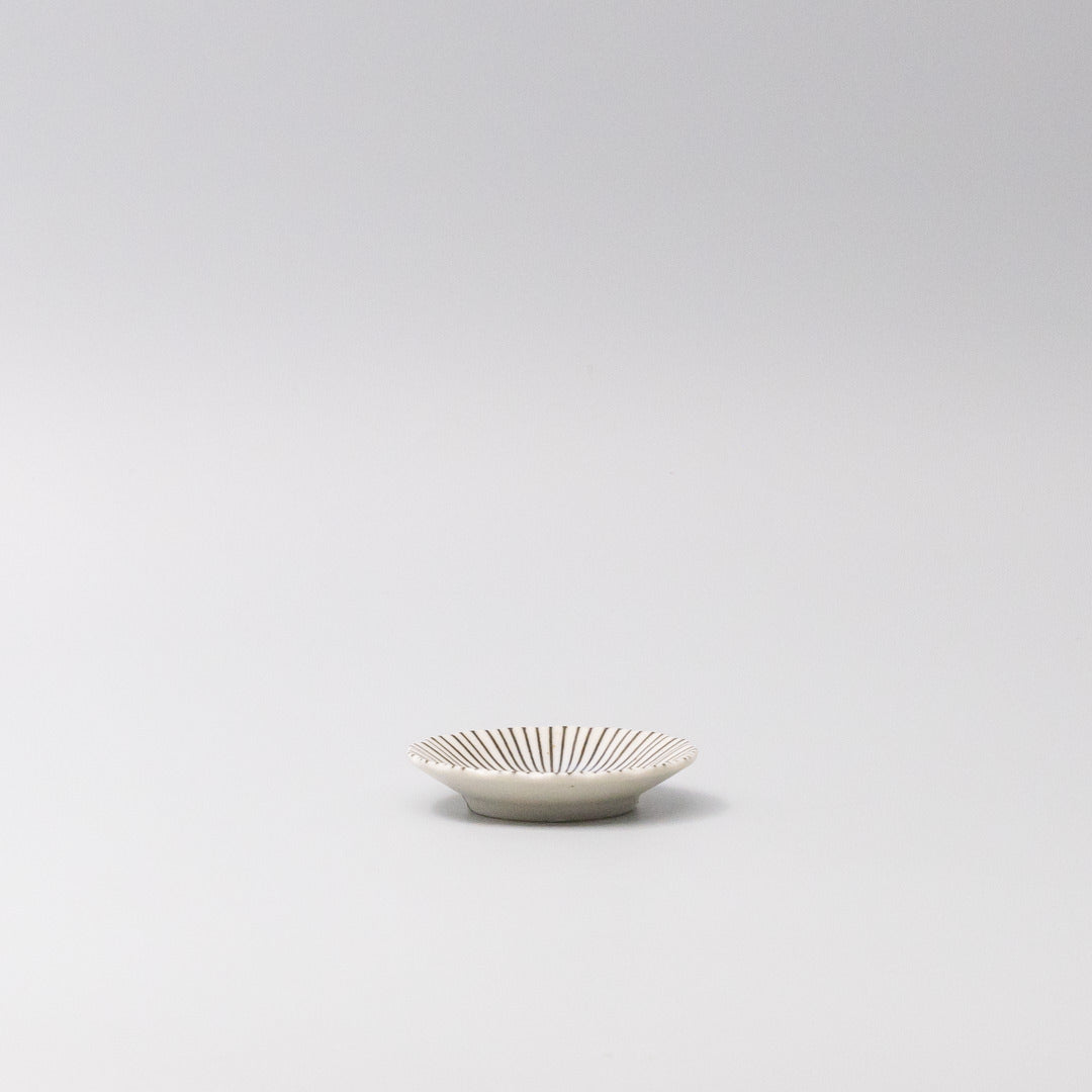 Sauce Dish 8cm Radiant Line Indigo Stripe Glaze - Image 3