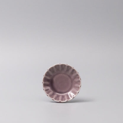 Sauce Dish 8cm Scallop Lilac Gloss Glaze - Image 3