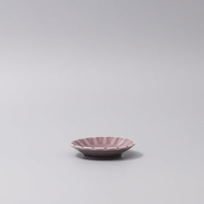 Sauce Dish 8cm Scallop Lilac Gloss Glaze - Image 4