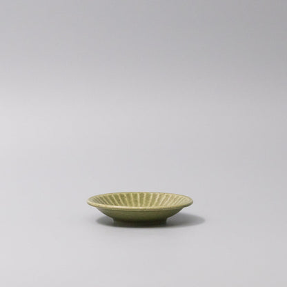 Sauce Dish 9.5cm Sunburst Green Glaze - Image 2