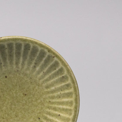 Sauce Dish 9.5cm Sunburst Green Glaze - Image 4