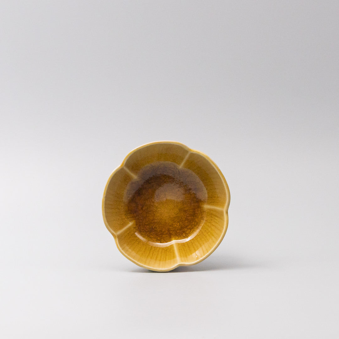 Sauce Dish 12.5cm Amane Amber Glaze - Image 2