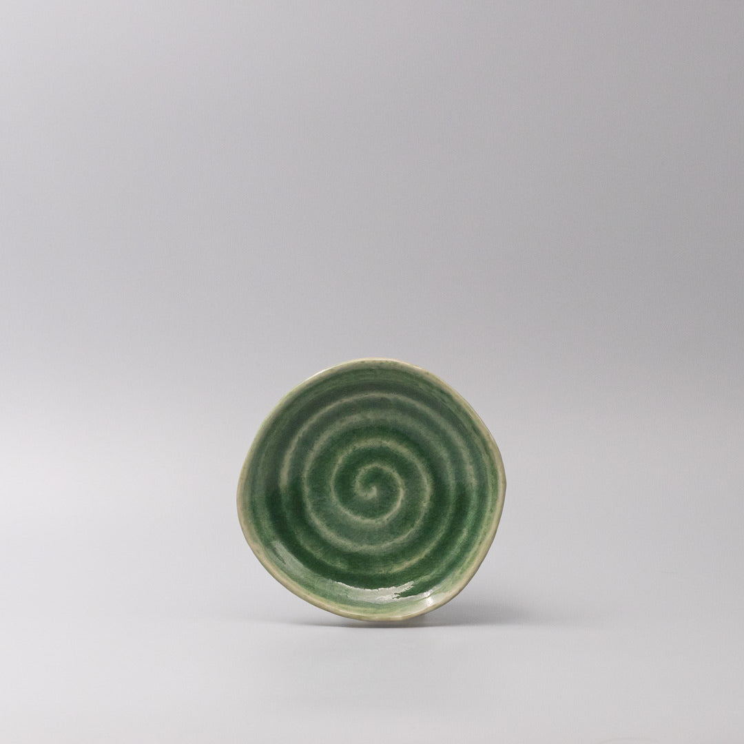 Plate 13.5cm Amane Emerald Glaze - Image 3