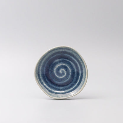 Plate 14cm Amane Sapphire Glaze - Image 3