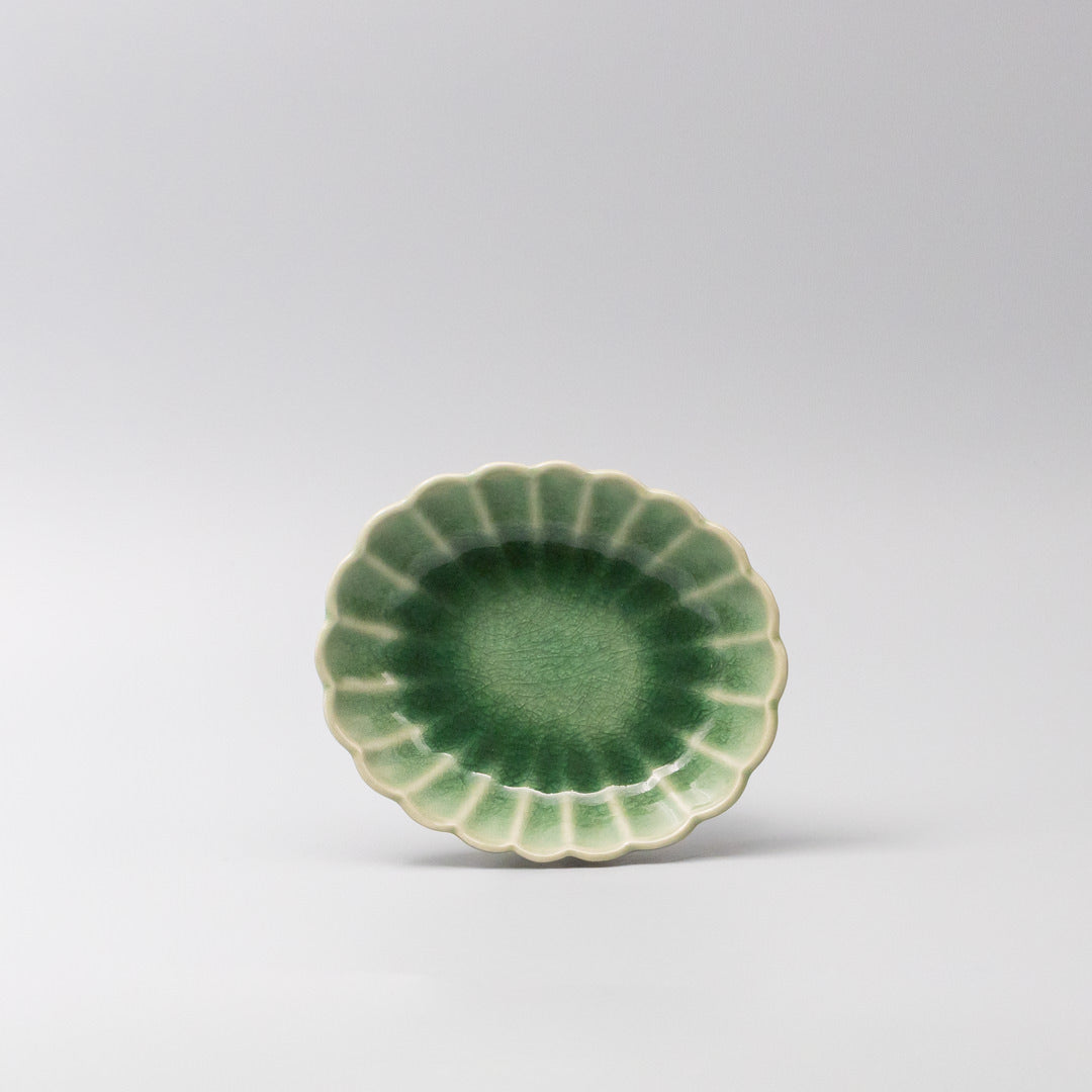 Bowl Oval 16cm Amane Emerald Glaze - Image 4