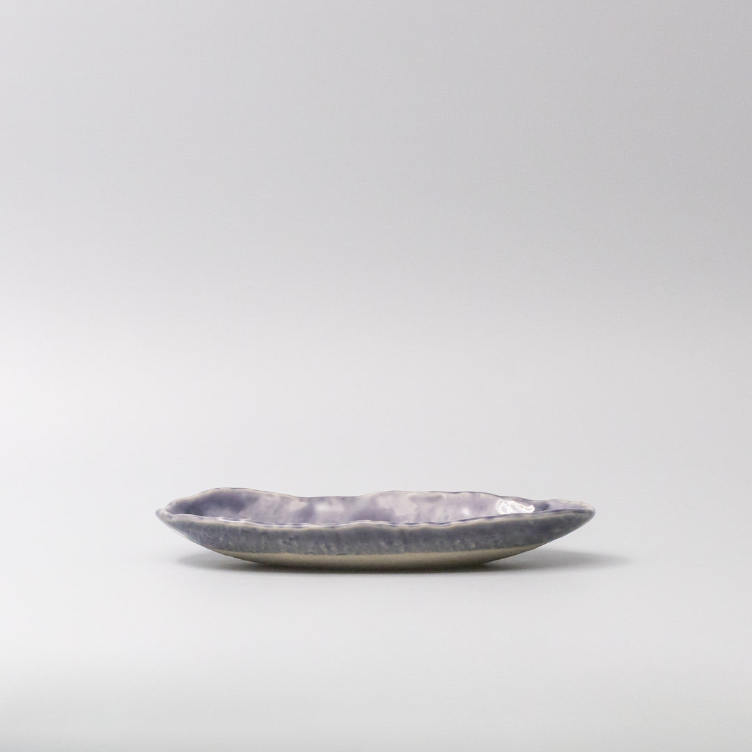 Sushi Plate 21cm Crackle Amethyst Glaze - Image 3