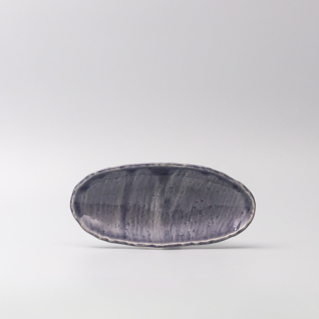Sushi Plate 21cm Crackle Amethyst Glaze - Image 4