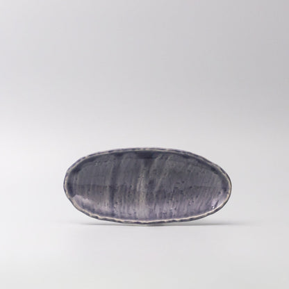 Sushi Plate 21cm Crackle Amethyst Glaze - Image 4