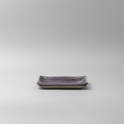 Plate Square 17cm Crackle Amethyst Glaze - Image 2