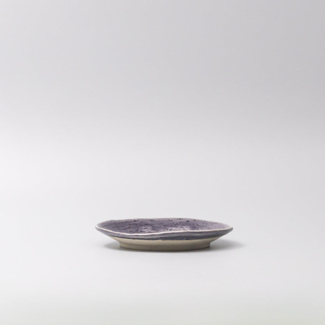 Plate Oval 15cm Crackle Amethyst Glaze - Image 4