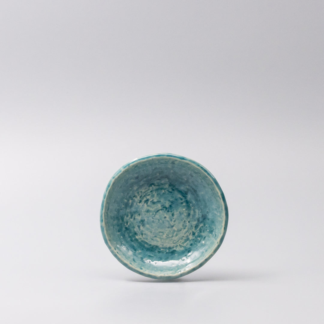 Sauce Dish 11.5cm Crackle Turquoise Glaze - Image 3