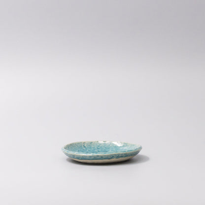 Sauce Dish 11.5cm Crackle Turquoise Glaze - Image 4