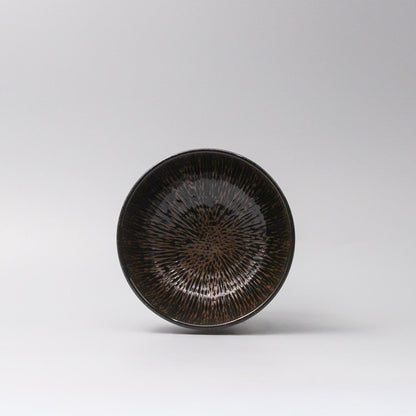 Bowl 16cm Bronze Converging Line Glaze - Image 3