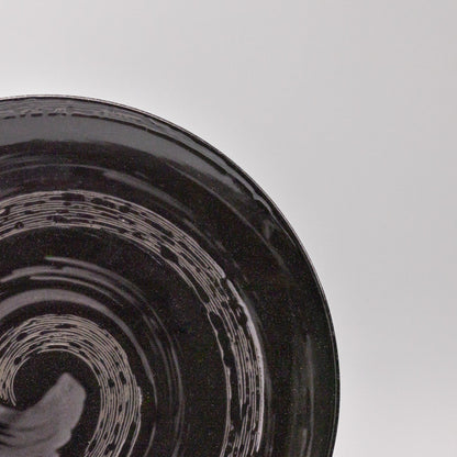 Dinner Plate 28cm Gunmetal Swirl Glaze - Image 2