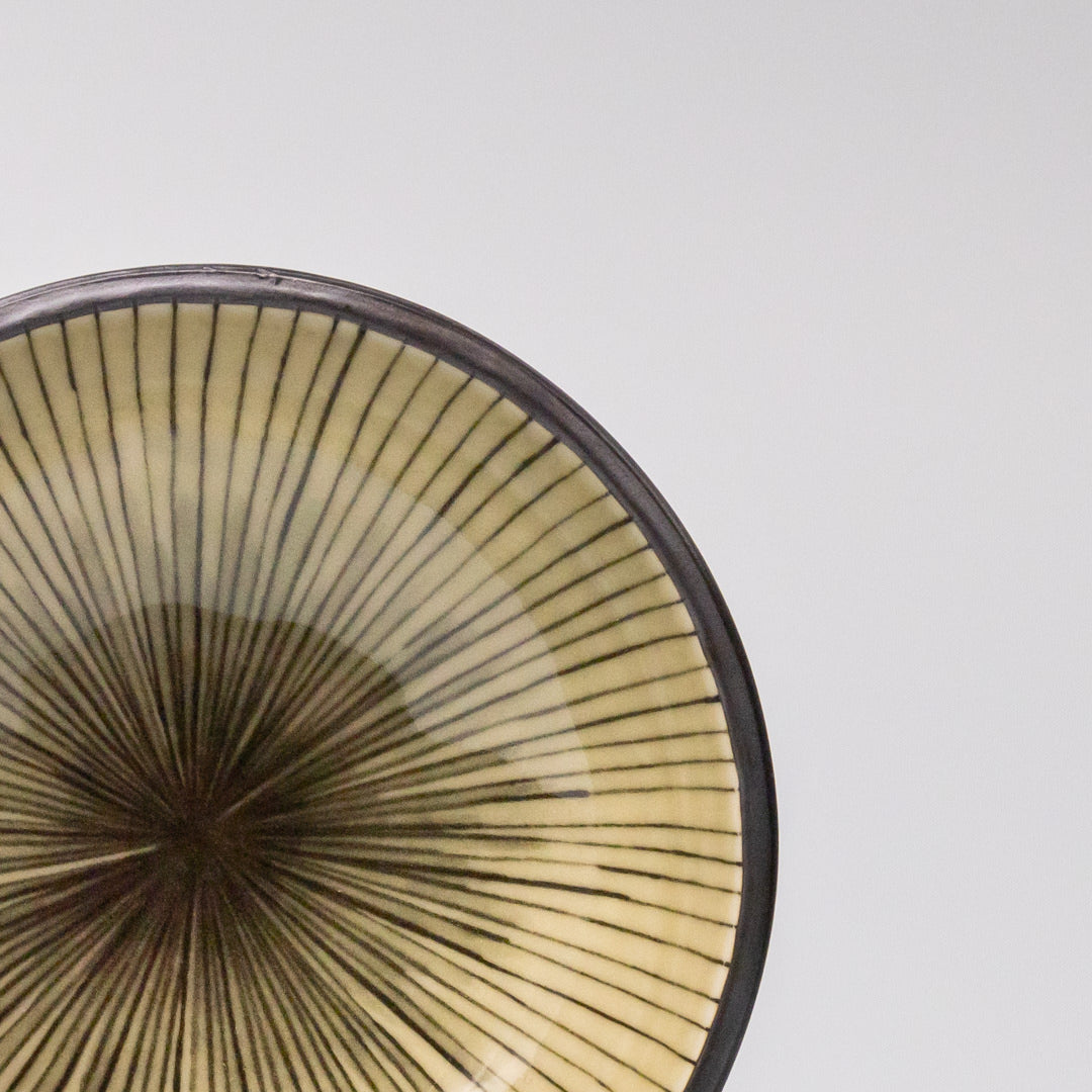 Bowl 13cm Green Converging Line Glaze - Image 4