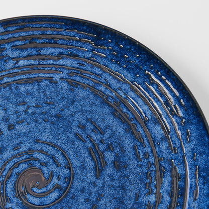 Dinner Plate 28cm Copper Swirl Glaze - Image 2
