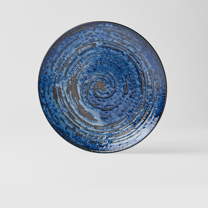 Dinner Plate 28cm Copper Swirl Glaze - Image 4