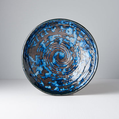 Pasta Bowl 24cm Copper Swirl Glaze - Image 2