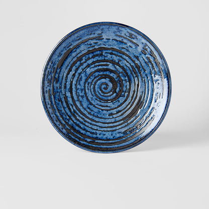 Dinner Plate 25cm Copper Swirl Glaze - Image 2