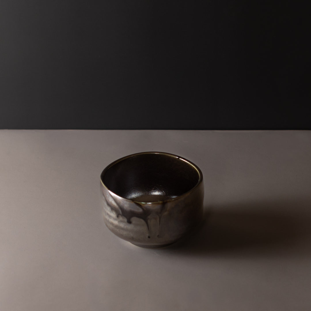 Matcha Tea Bowl 11.5cm Metallic Black - Image 3