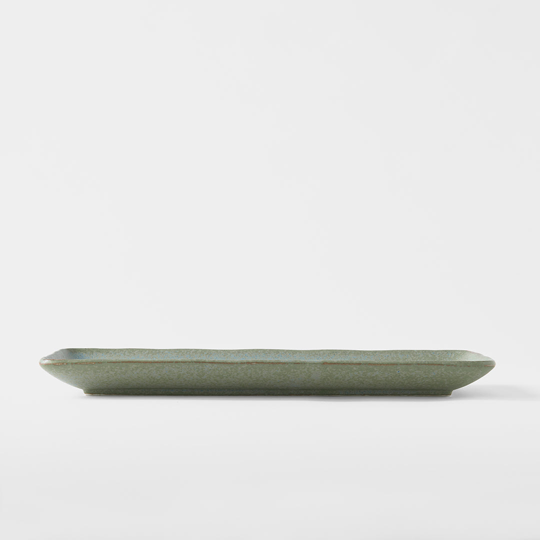 Plate Rectangular 29cm Green Fade Glaze - Image 4