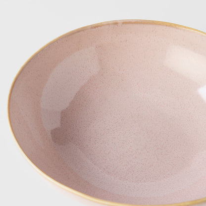 Bowl Oval 16cm Sakura Pink Glaze - Image 2