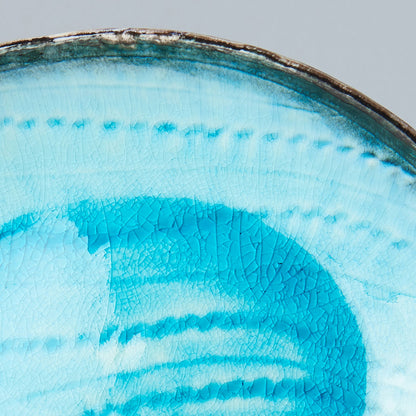 Plate Oval 24x20cm Sky Blue Glaze - Image 2