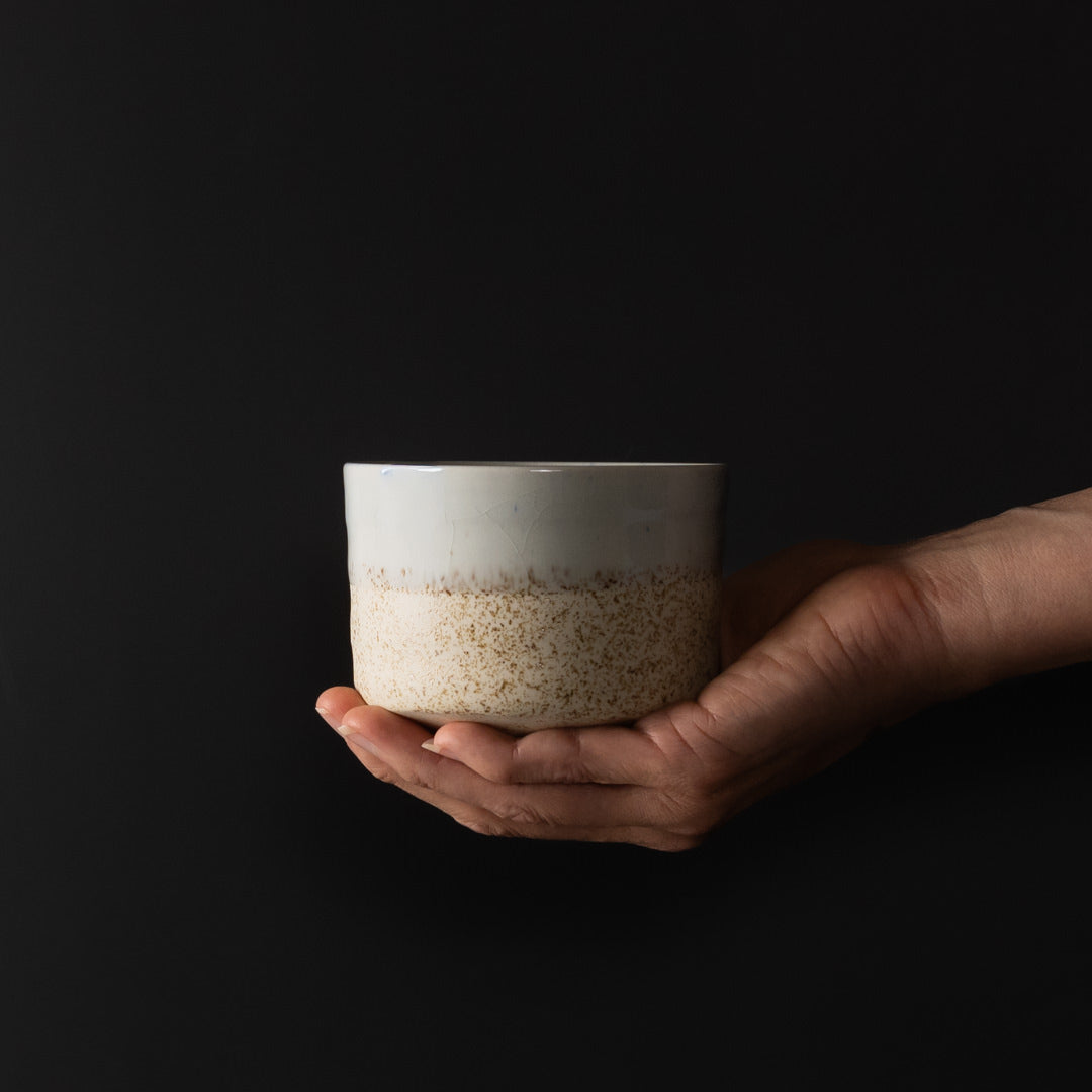 Matcha Tea Bowl 10cm Aozora Fleck